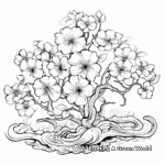 Blooming Cherry Blossom Spring Coloring Pages 1