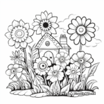 Blooming Flower Garden Coloring Pages 3