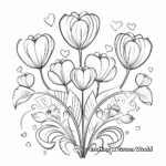 Blooming Hearts in Tulip Coloring Pages 2