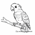 Blue-eyed Cockatoo Coloring Pages for Toddlers 1