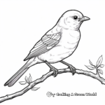 Blue Finch - Blue Tanager Bird Coloring Pages for Bird Lovers 2