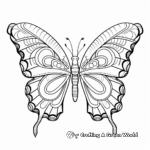 Blue Morpho Butterfly Symmetry Coloring Pages 2