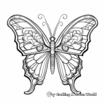 Blue Morpho Butterfly Symmetry Coloring Pages 4