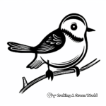 Blue Swallow Bird Coloring Pages for Springtime 2