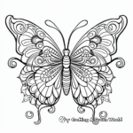 Blue Tiger Butterfly Mandala Coloring Sheets for Artists 1