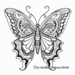 Blue Tiger Butterfly Mandala Coloring Sheets for Artists 3