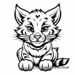 Bobcat Mascot Team Logo Coloring Pages 3