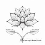 Boho Lotus Flower Coloring Pages for Mindful Moments 2