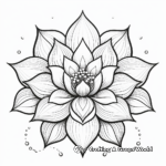 Boho Lotus Flower Coloring Pages for Mindful Moments 4
