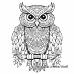 Boho Owl Coloring Pages for Night Owls 2