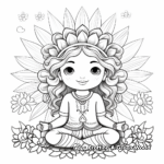 Boho Rainbow Chakra Coloring Pages for Meditation 1