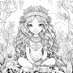 Boho Rainbow in Nature Setting Coloring Pages 1