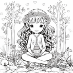 Boho Rainbow in Nature Setting Coloring Pages 4