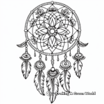 Boho Rainbow with Dreamcatcher Coloring Sheets 2