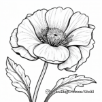 Bold Poppy Flower Coloring Sheets 3