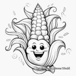 Bold Rainbow Corn Coloring Pages 1