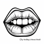 Bold Rocker Lips Coloring Pages 2