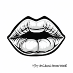 Bold Rocker Lips Coloring Pages 4