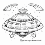 Bold Spacecraft: Alien Spaceship Coloring Pages 2