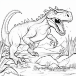 Bold Spinosaurus Challenging T-Rex Coloring Pages 4