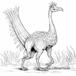 Bold Therizinosaurus with Sharp Claws Coloring Sheets 2