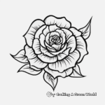 Bold Tribal Rose Tattoo Coloring Pages 3