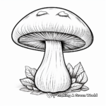 Boletus Mushroom Coloring Pages for Kids 2