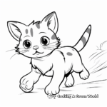 Born to Pounce: Active Kitten Coloring Pages 1