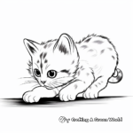 Born to Pounce: Active Kitten Coloring Pages 2
