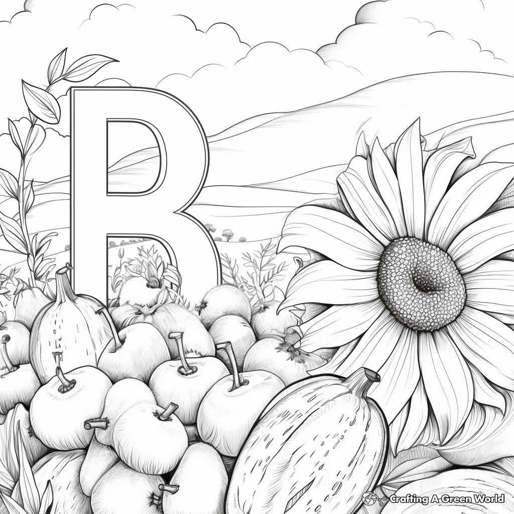 Bountiful Bunch of 'B is for Banana' Coloring Pages 2
