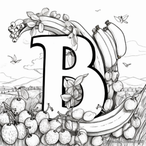 Bountiful Bunch of 'B is for Banana' Coloring Pages 3