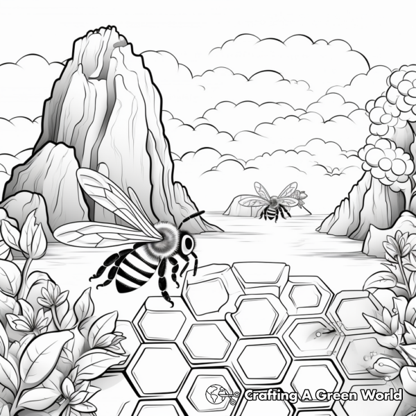 Honeycomb Coloring Pages - Free &amp; Printable!