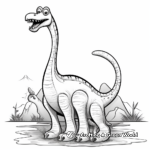 Brachiosaurus Fossil Coloring Pages 4