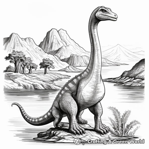 Dinosaur Volcano Coloring Pages - Free &amp; Printable!