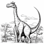 Brachiosaurus with Other Dinosaurs Coloring Pages 2