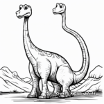 Brachiosaurus with Other Dinosaurs Coloring Pages 3