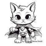 Brave Police Kitty Coloring Pages 1