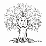 Breathtaking Bunny and Willow Tree Coloring Pages for Adults 2
