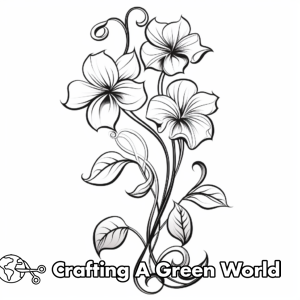 Flower Vine Coloring Pages - Free &amp; Printable!