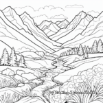 Breathtaking Mountain and Valleys Creation Coloring Pages 4