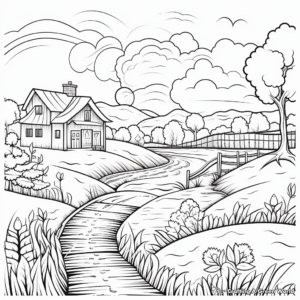 Breathtaking Scenery Coloring Pages 4