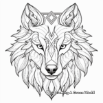 Breathtaking Wolf Face Coloring Pages 2