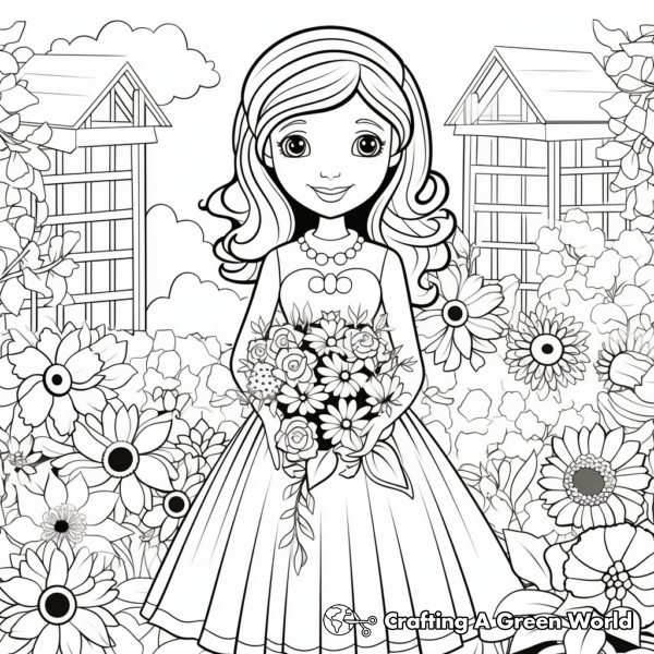 Bride Coloring Pages - Free &amp; Printable!