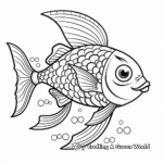 Bright and Colorful Rainbow Fish Cartoon Coloring Pages 1
