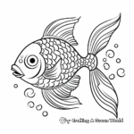 Bright and Colorful Rainbow Fish Cartoon Coloring Pages 4