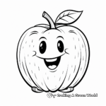 Bright and Happy Apple Coloring Pages for Kids 3