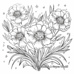 Bright Peony Fireworks Coloring Sheets 1