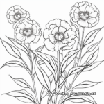 Bright Peony Fireworks Coloring Sheets 2