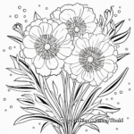 Bright Peony Fireworks Coloring Sheets 3