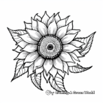 Bright Sunflower Coloring Pages 2